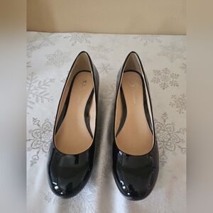 Patent Wedge Black Shoes SZ 10